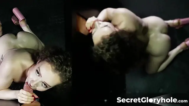 Adorable brunette Hazel Paige makes her gloryhole debut