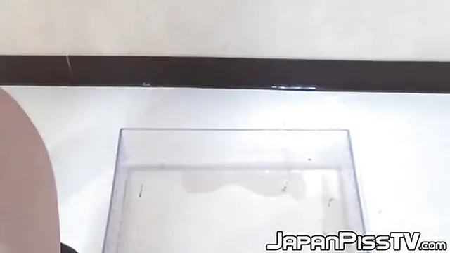 Sweet Japanese girl wets red panties with naughty😈 delight