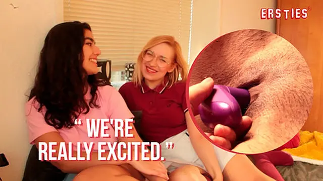 Ersties - Luna and Natalia capture their first lesbian moment together