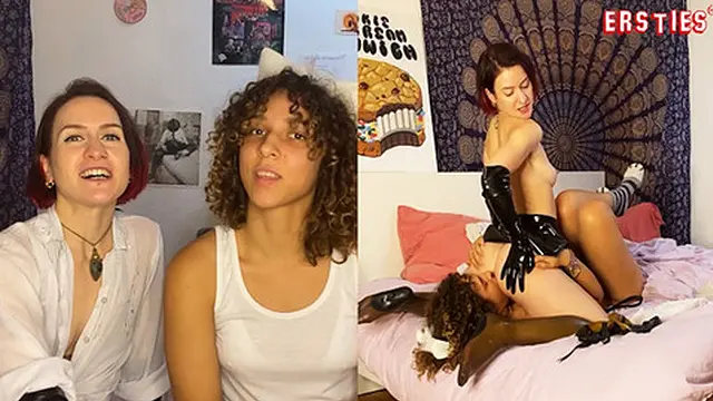 Ersties - Kätzchen July leckt Domina Flora