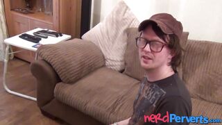 First time on camera blonde Mona Summers devours my dick and cum