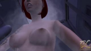 Small-bodied Asian babe gets herself off in the shower🚿, pure lesbian lust.