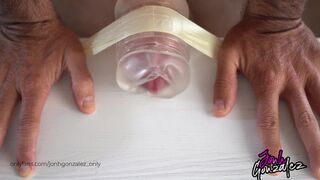 Clear Fleshlight Fuck and Cumshot - Transparent Male Sex Toy
