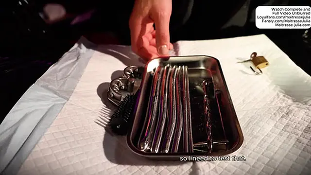 Testing His Limits! Urethra &mdash;  Electro &mdash;  CBT Handjob - Mistress Julia