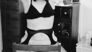 Sexiebabi B&W Betty Page Style Striptease