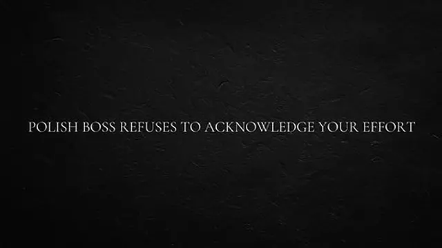 Polish Boss Dismisses Your Hard Work