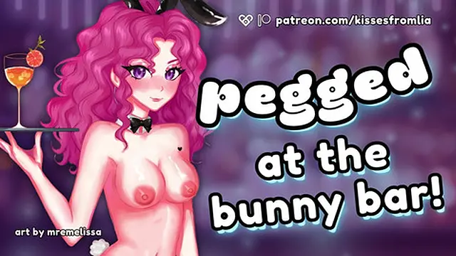 Pegged by a Sweet Waitress at the Bunny Bar! [F4M] [F4TM] [femdom audio]