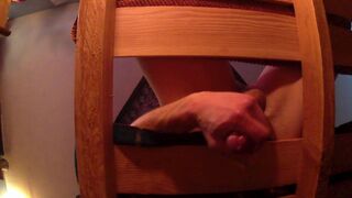 First time on milking table, big dick, edging and cumshot. Stroke and drain daddy cock, sexy load.