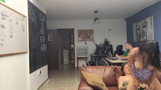 My girlfriend fucks me at my friend's house.
