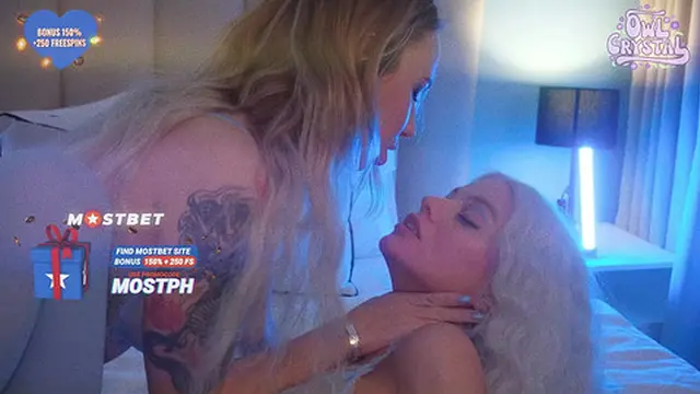 Two stunning beauties &mdash;  Owl Crystal and Bella Mur &mdash;  savoring intense lesbian passion