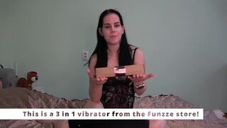 Anna shoot unboxing and tests a vibrator from Funzze