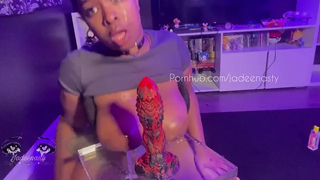 Sloppy Monster Cock Throat Training