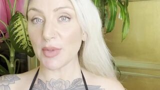 How long can you last? Hot Blonde Milf w Big Tits Wants You to Jerk Off While She Smokes In A Bikini