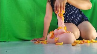 Roses —  pussy —  spit —  and blowjob