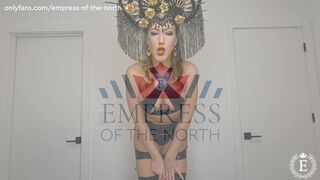 Disappointed Latex Domme Feeder POV - Shaming and Food Stuffing