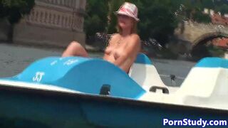 Public nude fetish eurobabe rides waterbike porn