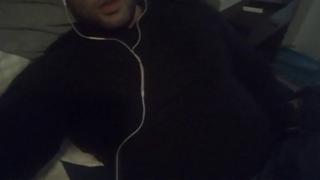 Deep-pitched moans fuel Billy's jerk-off climax🚀 to explosive cumshot on massive erect cock🍆.